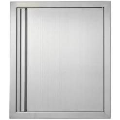 VEVOR BBQ Access Door, 18W x 21H Inch Single Outdoor Kitchen Door, Stainless Steel Flush Mount Door, Wall Vertical Door with Recessed Handle, for BBQ Island, Grilling Station, Outside Cabinet