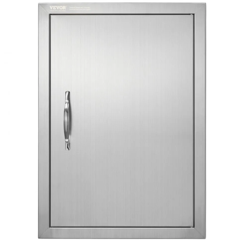 VEVOR BBQ Access Door, 36W x 24H Inch Double Outdoor Kitchen Door, Stainless Steel Flush Mount Door, Wall Vertical Door with Handles, for BBQ Island, Grilling Station, Outside Cabinet