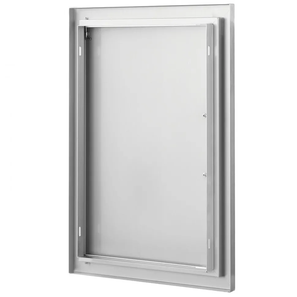 VEVOR BBQ Access Door, 36W x 24H Inch Double Outdoor Kitchen Door, Stainless Steel Flush Mount Door, Wall Vertical Door with Handles, for BBQ Island, Grilling Station, Outside Cabinet