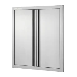 VEVOR BBQ Access Door, 24W x 24H Inch Double Outdoor Kitchen Door, Stainless Steel Flush Mount Door, Wall Vertical Door with Recessed Handles , for BBQ Island, Grilling Station, Outside Cabinet