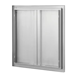 VEVOR BBQ Access Door, 24W x 24H Inch Double Outdoor Kitchen Door, Stainless Steel Flush Mount Door, Wall Vertical Door with Recessed Handles , for BBQ Island, Grilling Station, Outside Cabinet