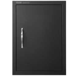 VEVOR BBQ Access Door, 16W x 22H Inch Single Outdoor Kitchen Door, Cold Plate Flush Mount Door, Wall Vertical Door with Handle, for BBQ Island, Grilling Station, Outside Cabinet