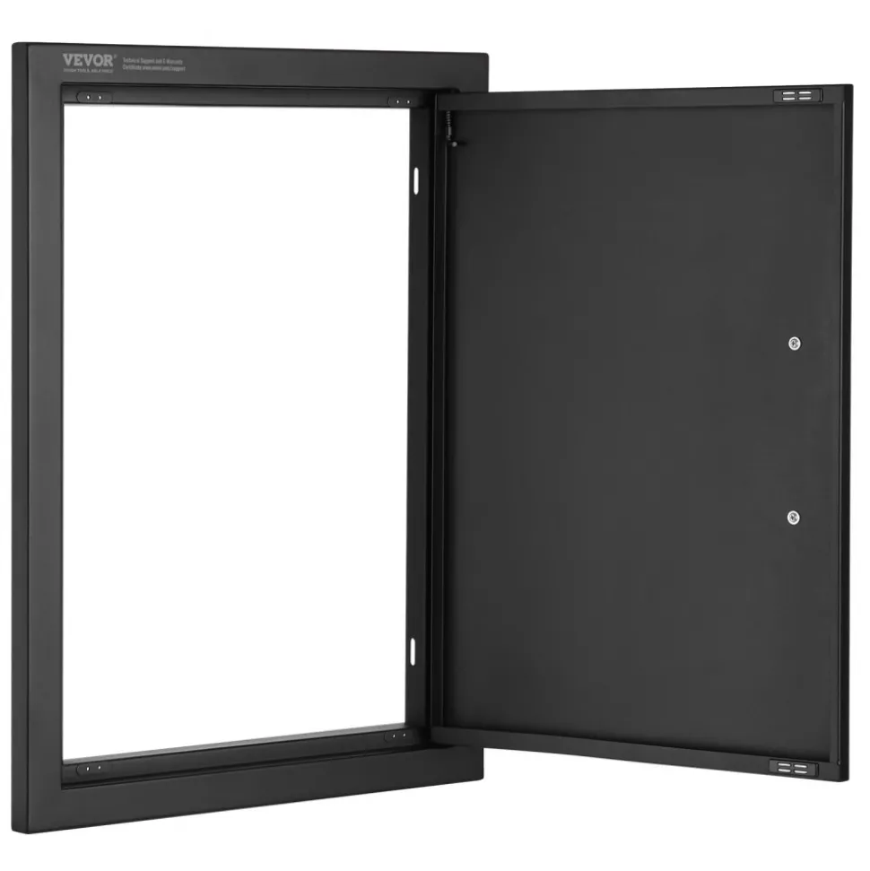 VEVOR BBQ Access Door, 16W x 22H Inch Single Outdoor Kitchen Door, Cold Plate Flush Mount Door, Wall Vertical Door with Handle, for BBQ Island, Grilling Station, Outside Cabinet