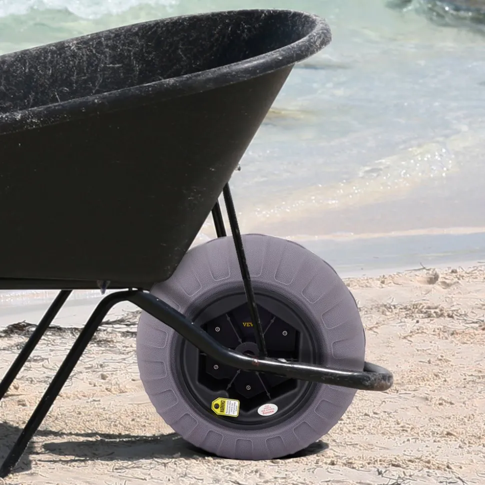 VEVOR Beach Balloon Wheels, 16" Replacement Sand Tires, TPU Cart Tires for Kayak Dolly, Canoe Cart and Buggy with Free Air Pump, 2-Pack