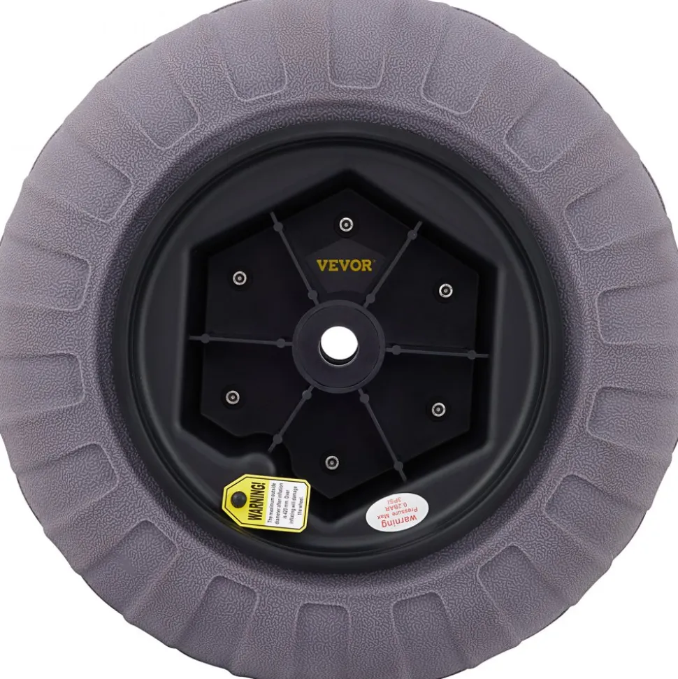 VEVOR Beach Balloon Wheels, 16" Replacement Sand Tires, TPU Cart Tires for Kayak Dolly, Canoe Cart and Buggy with Free Air Pump, 2-Pack