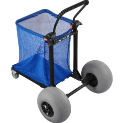 VEVOR Beach Cart with Large Wheels for Sand, 165 lbs Load Capacity, Heavy Duty Folding Beach Wagon with 12