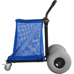 VEVOR Beach Cart with Large Wheels for Sand, 165 lbs Load Capacity, Heavy Duty Folding Beach Wagon with 12
