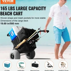 VEVOR Beach Dolly with Big Wheels for Sand, 29.9