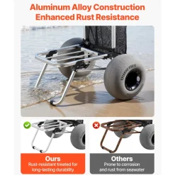 VEVOR Beach Dolly with Big Wheels for Sand, 20