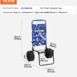 VEVOR Beach Dolly with Big Wheels for Sand, 15.4