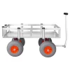 VEVOR Beach Fishing Cart, 350 lbs Load Capacity, Fishing Cart Wagon with Heavy-Duty Aluminum Alloy Frame, 13-Inch All-Terrain PU Balloon Tires, 6 Rod Holders, for Outdoor Activities Camping Picnic