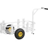VEVOR Beach Fishing Cart, 200 lbs Load Capacity, Fishing Cart Wagon with Heavy-Duty Carbon Steel Frame, 11 in All-Terrain Tires, 7 Rod Holders, Easy to Clean, for Outdoor Activities Camping Picnic