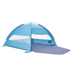 VEVOR Beach Tent Sun Shelter for 6 Person, UPF 50+ Protection, Portable Sun Shade Canopy with Carrying Bag & Sand Pockets, Lightweight and Easy Setup Beach Umbrella for Camping Fishing Outdoor Picnic