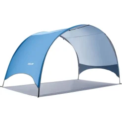 VEVOR Beach Tent Sun Shelter for 4 Person, UPF 50+ Protection, Portable Sun Shade Canopy with Carrying Bag & Ground Stakes, Lightweight and Easy Setup Beach Umbrella for Camping Fishing Outdoor Picnic