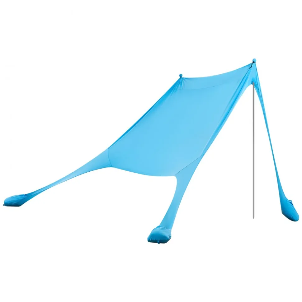 VEVOR Beach Tent Sun Shelter, UPF50+ Sun Protection, 6.6 ft Tall, 7.5x7.5 ft, Easy Pop Up Beach Canopy with Sandbags, Stability Poles, Sand Shovels, Portable Shade for Family Outings, Camping, Fishing