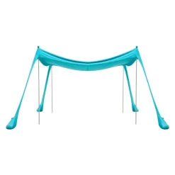 VEVOR Beach Tent Sun Shelter, UPF50+ Sun Protection, 6.6 ft Tall, 10 x 10 ft, Easy Pop Up Beach Canopy with Sandbags, Stability Poles, Sand Shovels, Portable Shade for Family Outings, Camping, Fishing