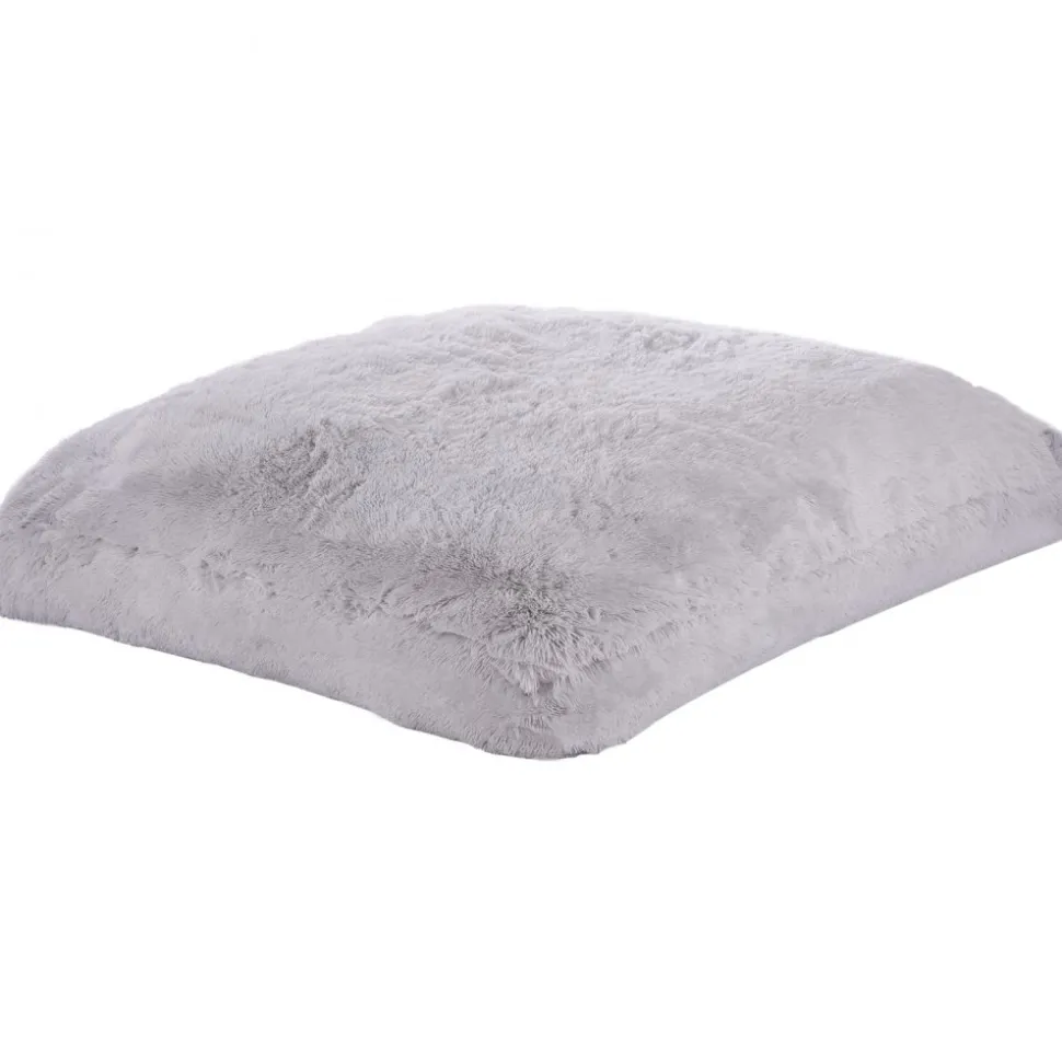VEVOR Bean Bag Bed Chair, Convertible Chair from BeanBag to Lounge or Mattress, Gaint Bean Bag Chair Bed with Washable Cover for Adults, Fluffy Plush, Foam Filling and Side Pocket, Grey(Full Size)