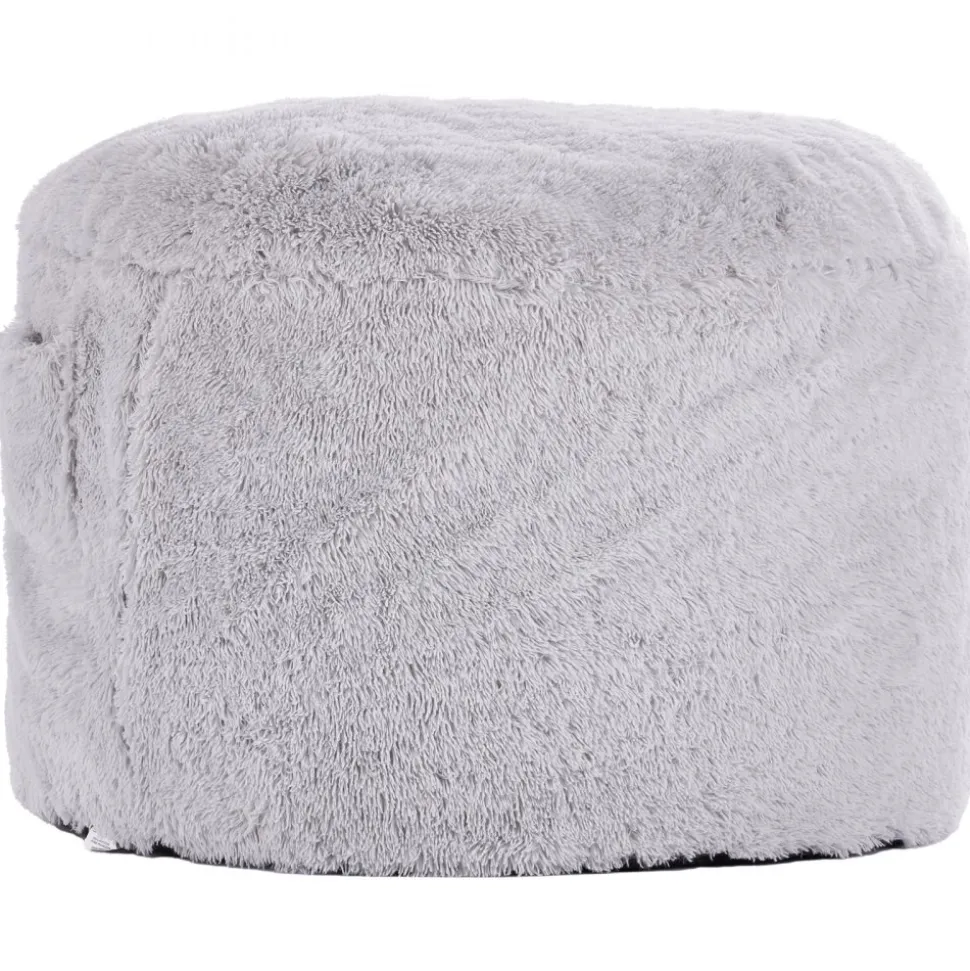 VEVOR Bean Bag Bed Chair, Convertible Chair from BeanBag to Lounge or Mattress, Gaint Bean Bag Chair Bed with Washable Cover for Adults, Fluffy Plush, Foam Filling and Side Pocket, Grey(Full Size)