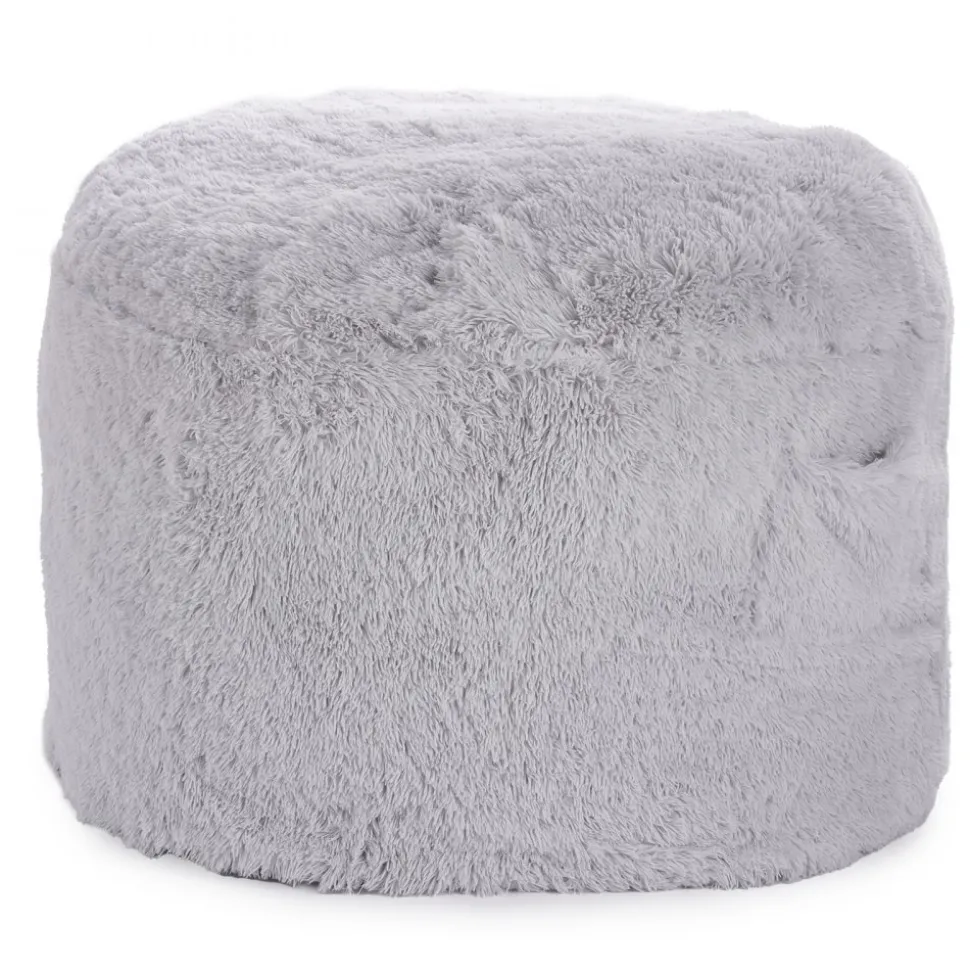 VEVOR Bean Bag Bed Chair, Convertible Chair from BeanBag to Lounge or Mattress, Gaint Bean Bag Chair Bed with Washable Cover for Adults, Fluffy Plush, Foam Filling and Side Pocket, Grey(Full Size)