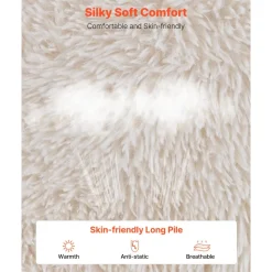 VEVOR Bean Bag Chair, BeanBag Sofa Chair with Armrests for Adults, Fluffy Plush & High-Density Foam Filling Adult Bean Bag with Zapper, Comfy Lazy Sofa Chair Ideal for Living Room, Bedroom, Beige