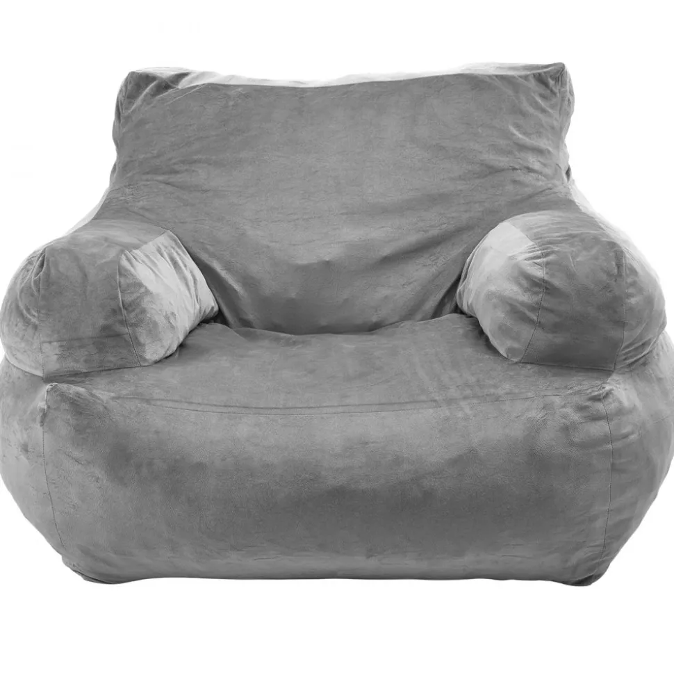 VEVOR Bean Bag Chair, BeanBag Sofa Chair with Armrests for Adults, Fluffy Plush & High-Density Foam Filling Adult Bean Bag with Zapper, Comfy Lazy Sofa Chair Ideal for Living Room, Bedroom, Beige