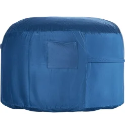 VEVOR Bean Bag Chair, Round BeanBag Chair with Removable & Washable Cover for Adult, Dutch Velvet & High-Density Foam Filling Adult Bean Bag with Handle and Side Pocket for Living Room, Bedroom, Blue