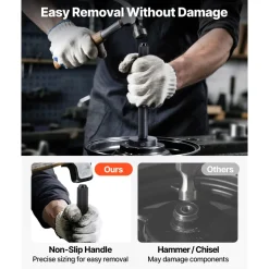 VEVOR Bearing Press Kit, 52 Pcs, Bearing Race and Seal Driver Set with 49 Bushings and Handle Shaft, Bushing Driver Tool Set, Heavy Duty Carbon Steel Removal Installation Tool Kit with Storage Case
