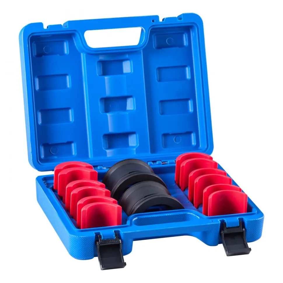VEVOR Bearing Press Kit, 14 Pcs, Bearing Race and Seal Driver Set with Bushings and Adapters, Bushing Driver Tool Set, Heavy Duty Carbon Steel Seal Removal Installation Tool Kit with Storage Case