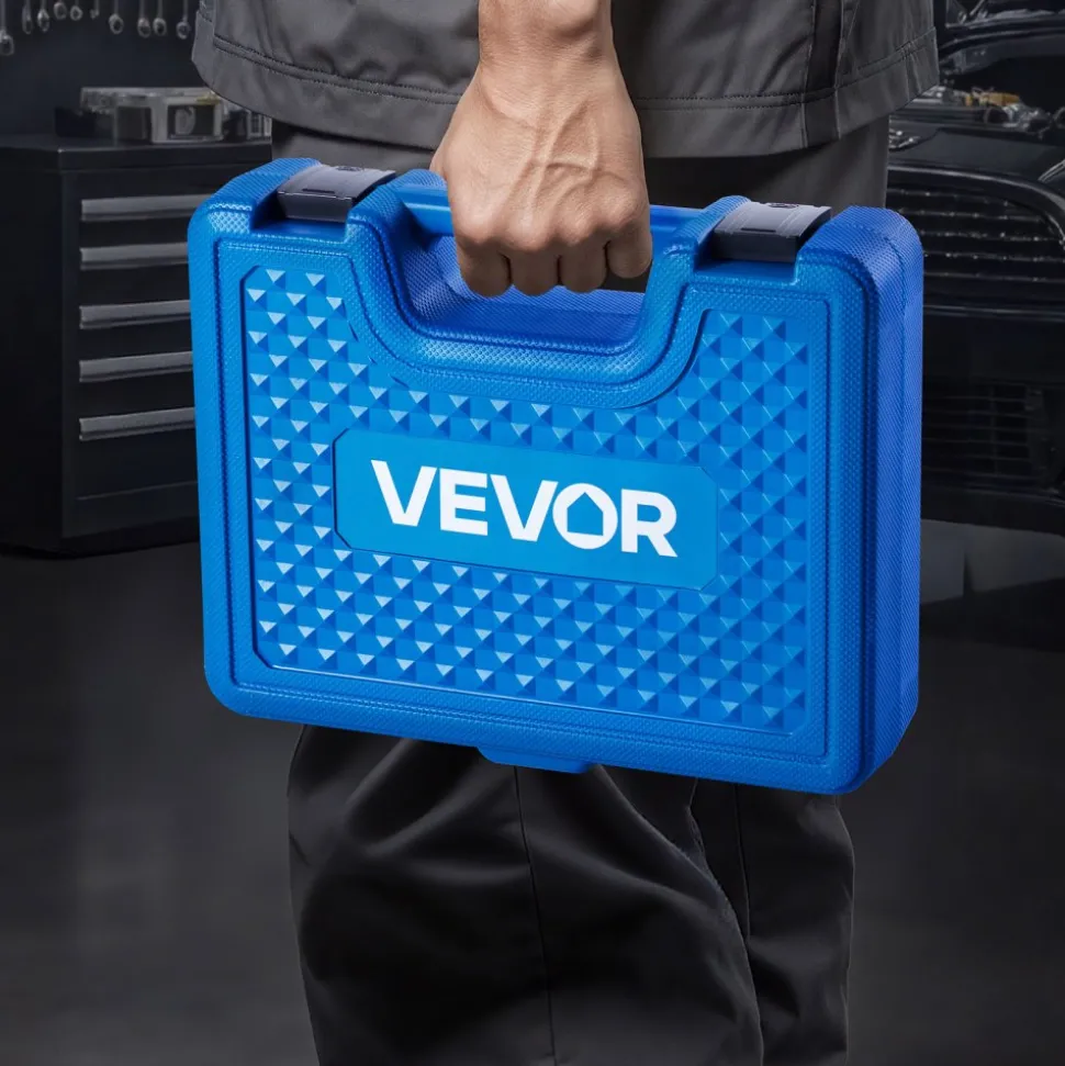 VEVOR Bearing Press Kit, 14 Pcs, Bearing Race and Seal Driver Set with Bushings and Adapters, Bushing Driver Tool Set, Heavy Duty Carbon Steel Seal Removal Installation Tool Kit with Storage Case