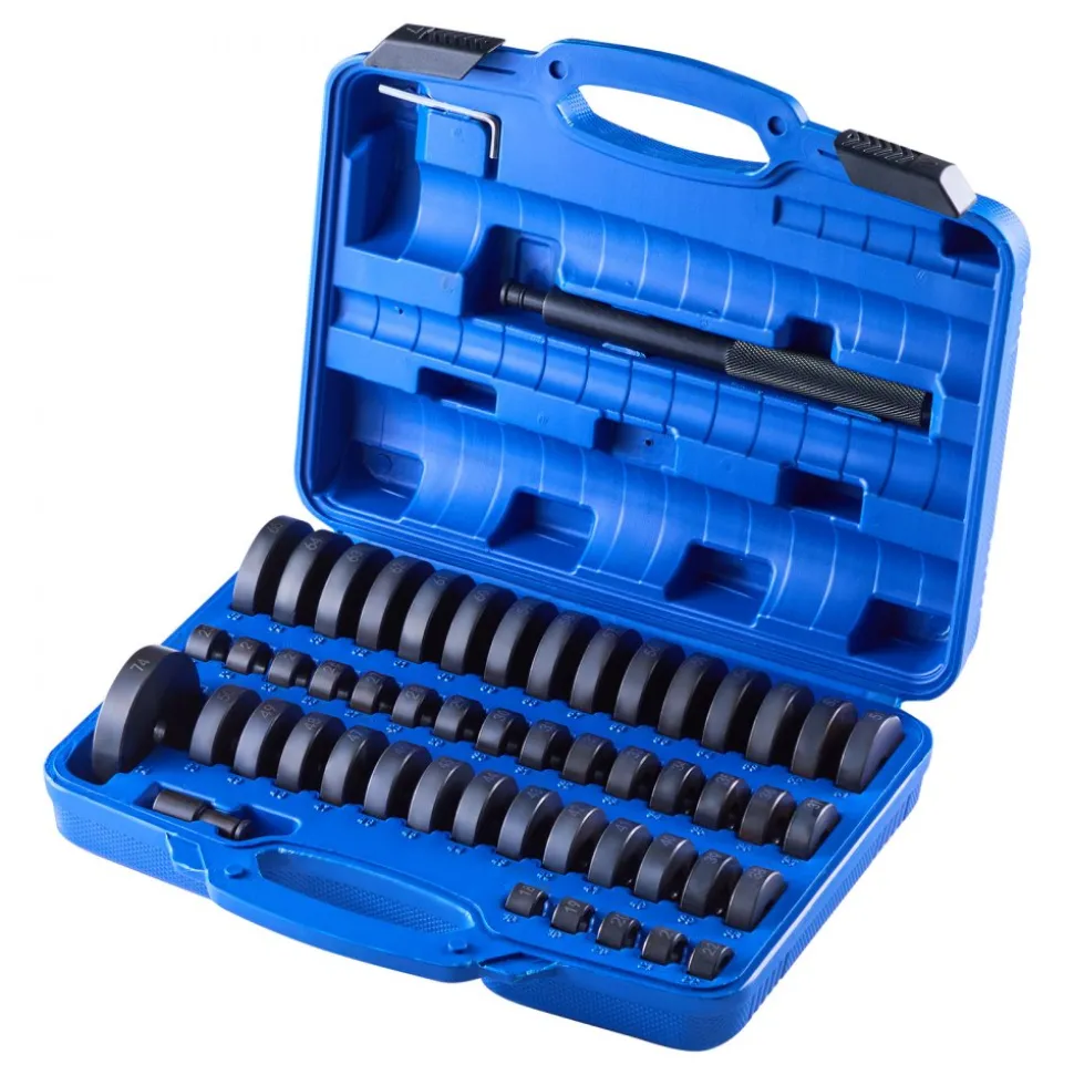 VEVOR Bearing Press Kit, 52+14 Pcs, 2 in 1 Bushing Driver Tool & Bearing Press Kit, Race and Seal Driver Set with 49 Bushings, Separators and Jaws, Heavy Duty Removal Installation Tool Set with Case