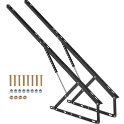 VEVOR Bed Lift, 59x79 in Compatible Extra-large Size 309 lbs Load Bearing, DIY Wall Bed Mechanical Hardware Kit Vertical Deluxe, Pneumatic Lever Heavy Duty Support, Folding for Guestroom