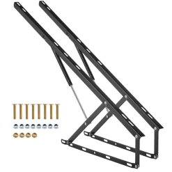 VEVOR Bed Lift, 59x71 in Compatible Bed Size 154 lbs Load Bearing, DIY Wall Bed Mechanical Hardware Kit Vertical Deluxe, Pneumatic Lever Heavy Duty Bed Support, Folding Wall Bed for Guestroom