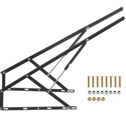 VEVOR Bed Lift, 59x71 in Compatible Bed Size 154 lbs Load Bearing, DIY Wall Bed Mechanical Hardware Kit Vertical Deluxe, Pneumatic Lever Heavy Duty Bed Support, Folding Wall Bed for Guestroom