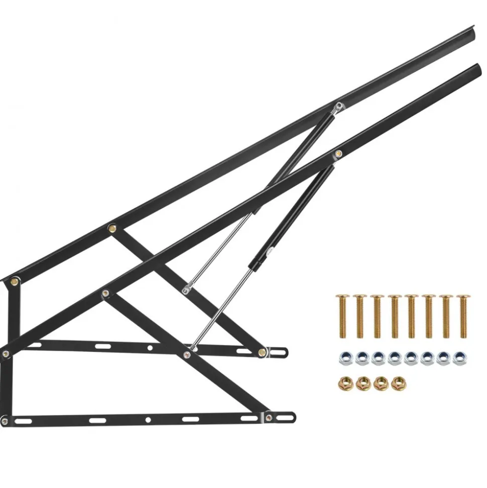 VEVOR Bed Lift, 59x71 in Compatible Bed Size 154 lbs Load Bearing, DIY Wall Bed Mechanical Hardware Kit Vertical Deluxe, Pneumatic Lever Heavy Duty Bed Support, Folding Wall Bed for Guestroom