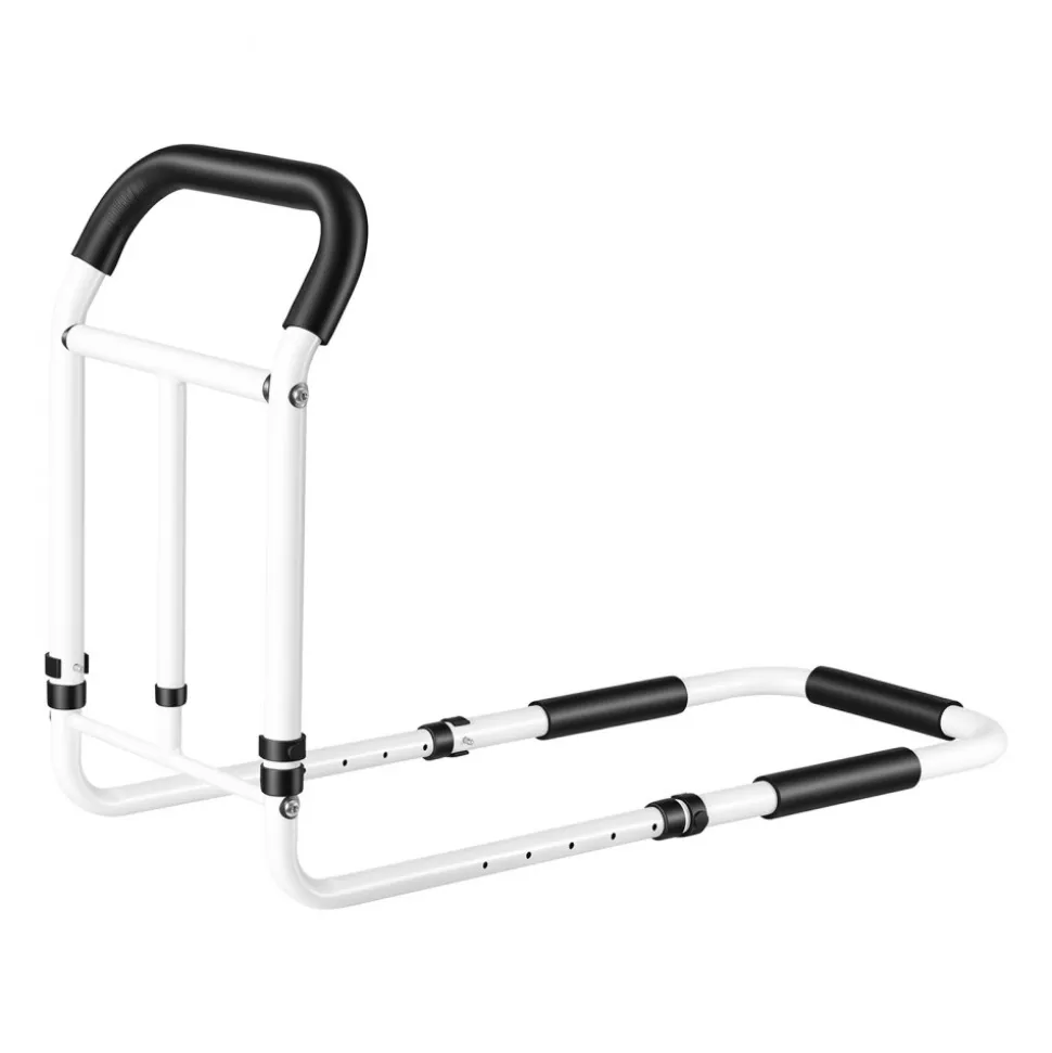 VEVOR Bed Rail for Elderly Adults 200LBS Loading Bed Side Assist Rail, High-Strength Steel Bedside Cane for Seniors, with Adjustable Height & Base Length, Non-Slip Handle, Fit King Queen Full Twin Bed