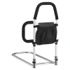 VEVOR Bed Rail for Elderly, Bedside Assist Rails with Side Handle and PU Handrail, Adjustable Height Carbon Steel Pipe Bedside Cane, Bed Bars for Seniors & Patients, Fits King, Queen, Full, Twin