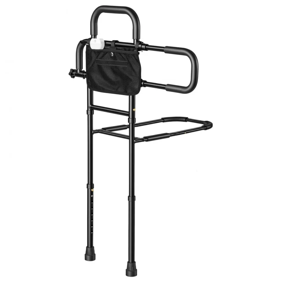 VEVOR Bed Rails for Elderly Adults 200LBS Capacity Bed Side Assist Rail, High-Strength Steel, L-Shaped Bedside Cane for Seniors, Adjustable Handle Length, Fits King Queen Full Twin Beds