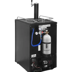 VEVOR Beer Kegerator, Single Tap Draft Beer Dispenser, Full Size Keg Refrigerator With Shelves, CO2 Cylinder, Drip Tray & Rail, 32°F- 75.2°F Temperature Control, Holds 1/6, 1/4, 1/2 Barrels, Silver