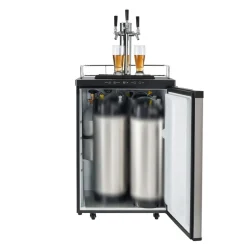 VEVOR Beer Kegerator, Triple Tap Home Draft Beer Dispenser for Ball Lock, Full Size Keg Refrigerator with 5lbs CO2 Tank, Hold 2 Sixth / 2 Slim / 3 Ball lock keg, 162L