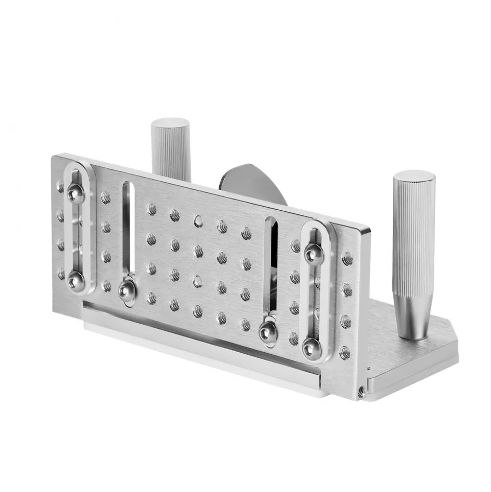 VEVOR Belt Grinder Knife Jig, 85° - 115° Adjustable Belt Sander Knife Sharpening Jig with Dual Handles, 7.68" Long Sharpener Locator Compatible with Bench Grinders, Sharpening Machines