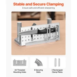 VEVOR Belt Grinder Knife Jig, 85° - 115° Adjustable Belt Sander Knife Sharpening Jig with Dual Handles, 7.68