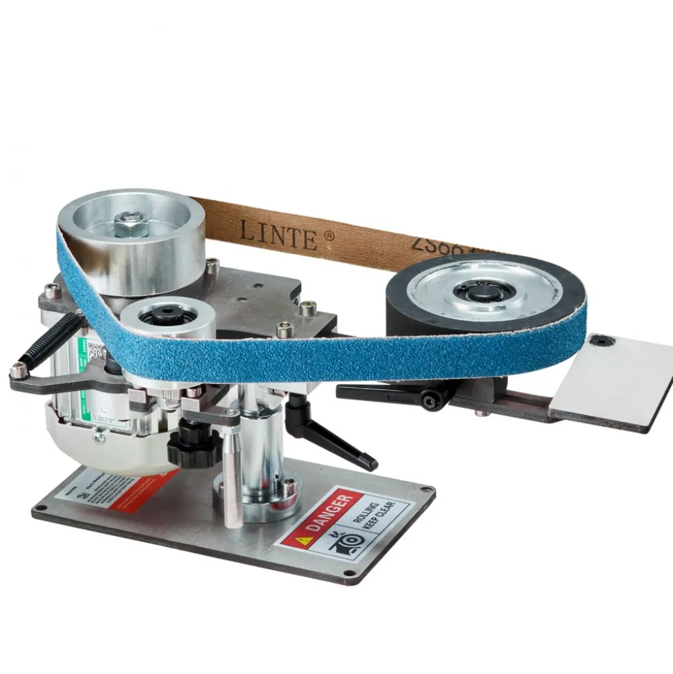 VEVOR Belt Grinder Sander, 30 x 1-Inch Variable Speed Belt Polisher with VFD, 550W Polishing Grinding Machine with 2 Grinding Moulds & 3PCS Sanding Belts for Metalworking, Knife Making