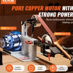 VEVOR Belt Grinder Sander, 72 x 2-Inch Variable Speed Belt Polisher with VFD, 1500W 2HP Polishing Grinding Machine with 3 Grinding Moulds & 3PCS Sanding Belts for Metalworking, Knife Making