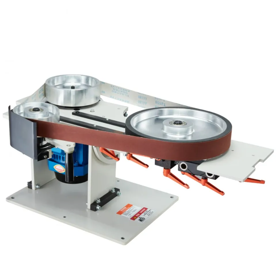 VEVOR Belt Grinder Sander, 72 x 2-Inch Variable Speed Belt Polisher with VFD, 1500W Knife Sharpener with 3 Grinding Moulds & 3PCS Sanding Belts for Metalworking, Compatible with 72"- 82*2" Belts