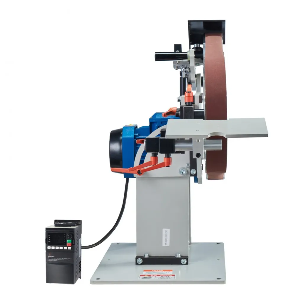 VEVOR Belt Grinder Sander, 72 x 2-Inch Variable Speed Belt Polisher with VFD, 1500W Knife Sharpener with 3 Grinding Moulds & 3PCS Sanding Belts for Metalworking, Compatible with 72"- 82*2" Belts