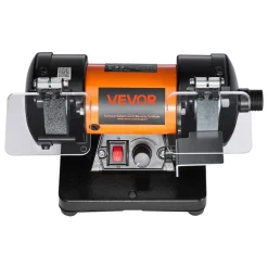 VEVOR Bench Buffer Polisher, 8300-10600 RPM Adjustable Speed, Polishing & Buffing Machine with Grinding, Fiber, and Wool Wheels, 100-Piece Accessory Kit, for Jewelry, Wood, Metal, Raw Stone, Jade DIY