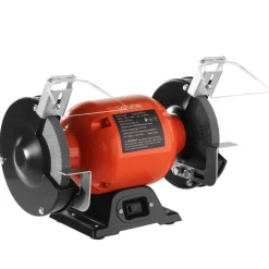 VEVOR Bench Grinder, 6-inch Single Speed Bench Grinder, 1750RPM Low-Speed Table Grinders with 250W 2A Induction Motor, 36/60-Grit Grinding Wheels & Adjustable Tool Rest for Precise Sharpening Grinding