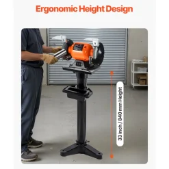 VEVOR Bench Grinder Stand, Heavy-Duty Bench Grinder and Vise Floor Pedestal with 10.6