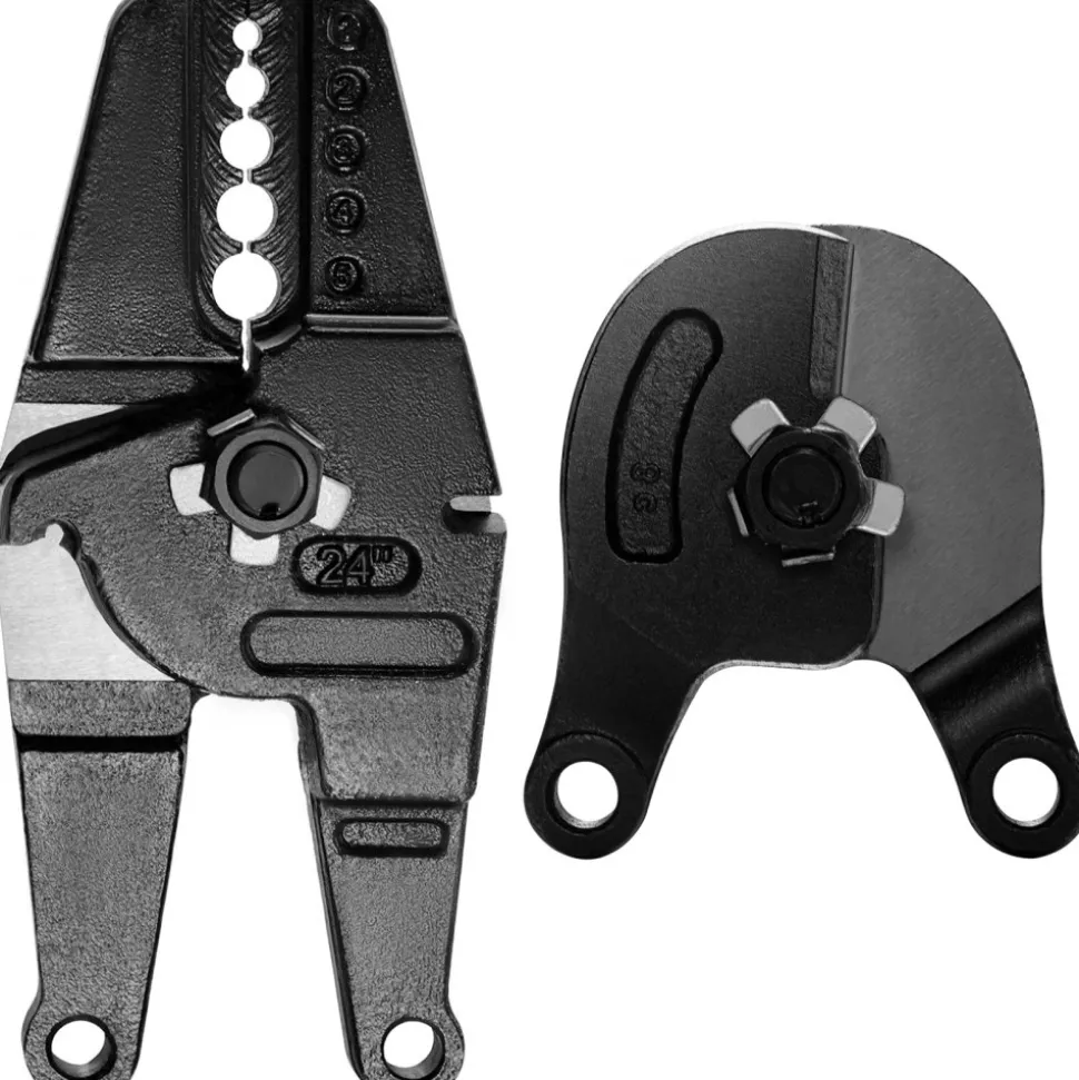 VEVOR Bench Swager Tool 24" Wire Rope Swaging Tool with Crimper Cable Bolt Cutter Head Bench Crimper 1/16"-3/16" Aluminum/Copper Sleeves Bench Cable Alloy Steel Crimper Swager for1/2" Wire Rope Fe