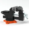 VEVOR Bench Vise, 4.5-inch Jaw Width 3.3-inch Jaw Opening , 240-Degree Swivel Locking Base Multipurpose Vise with Anvil, Heavy Duty Cast Iron Workbench Vise with Bolts & Nuts, for Drilling, Pipe Cutti